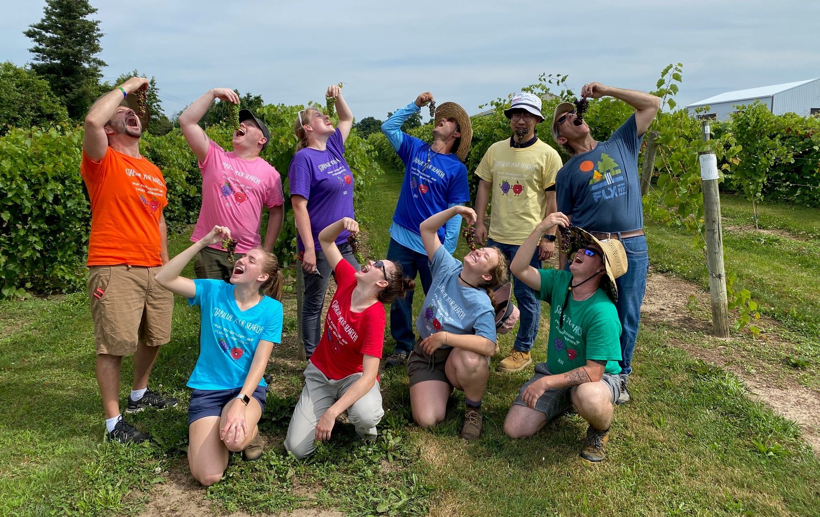 The Londo Lab team in the vineyard